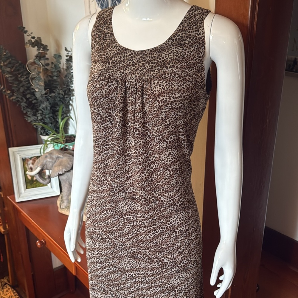NWT northern reflections size small leopard Brown Patterned Sleeveless Dress